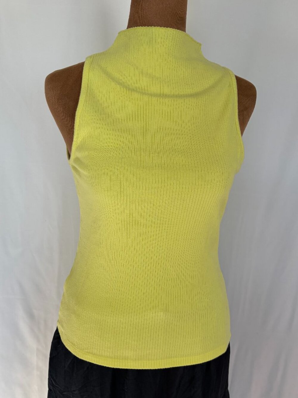 Maeve Anthropologie Lime Ribbed Mock Neck Tank Top Small